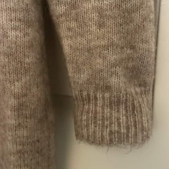 Sezane - Polly Sweater Dress Mottled Beige Tan - Size Medium - Picture 5 of 10